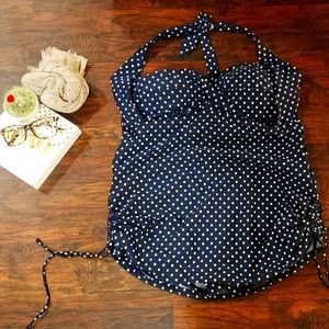 One piece polka-dot bathing suit